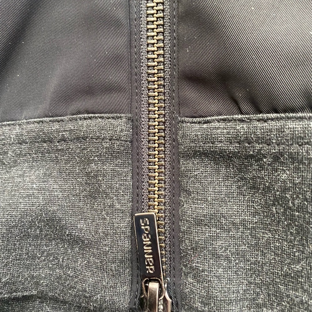 Spanner gorgeous jacket/sweater, dark grey 2 way zip/8 - Picture 8 of 13